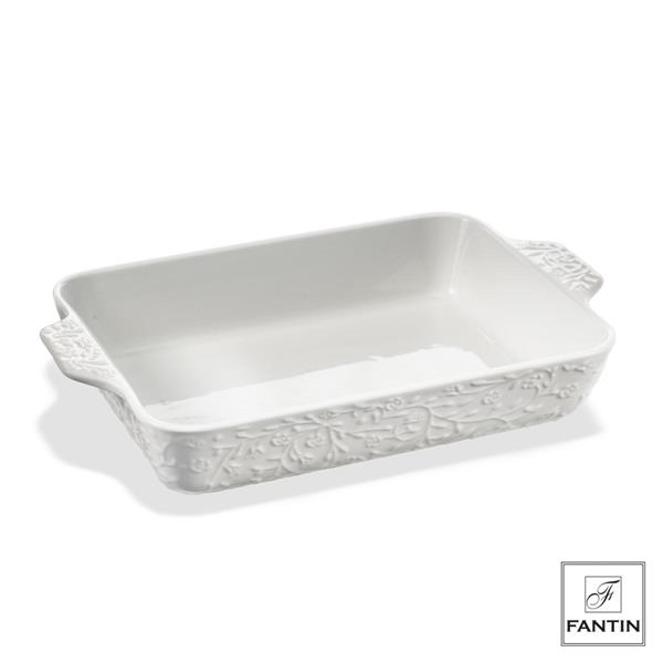 PIROFILA PORCELLANA ROSE CM. 35X21,6XH6,3