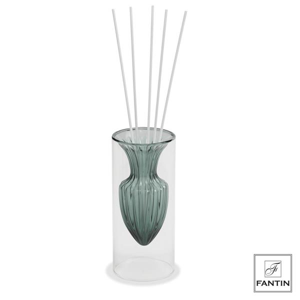 VASO E PROFUMATORE VETRO ANFORA PETROLIO CM. Ø8 X H18