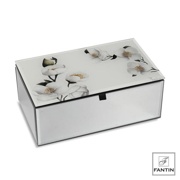 COFANETTO RAMO FIORITO CM. 20X12XH8