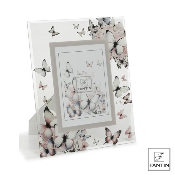 P.FOTO VETRO R.BIANCO 13X18 FARFALLE IN VOLO