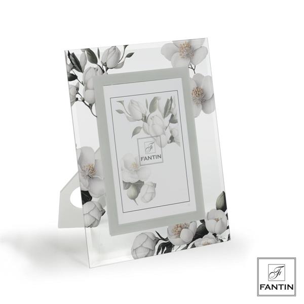 P.FOTO VETRO R.BIANCO 10X15 RAMO FIORITO