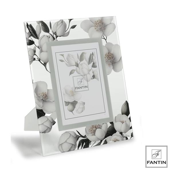 P.FOTO VETRO R.BIANCO 13X18 RAMO FIORITO
