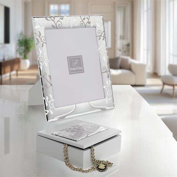 COFANETTO BIANCO QUADR.17X17XH6 ALBERO DELLA VITA