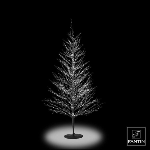 ALBERO DI NATALE NERO ABETE 2000 LED CM. H180
