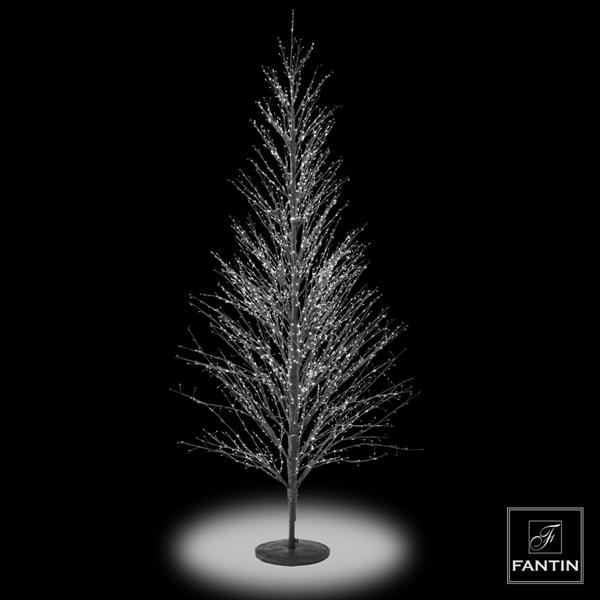 ALBERO DI NATALE NERO ABETE 2700 LED CM. H210