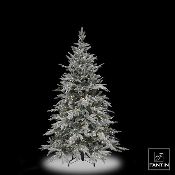 ALBERO DI NATALE PINO CORTINA INNEVATO 2500 LED-2354TIPS CM.Ø148H210