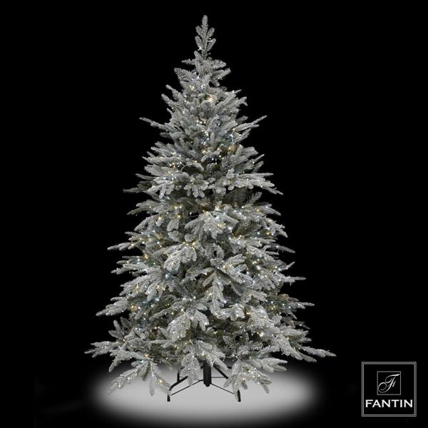 ALBERO DI NATALE PINO CORTINA INNEVATO 3200 LED-3468TIPS CM.Ø165H240