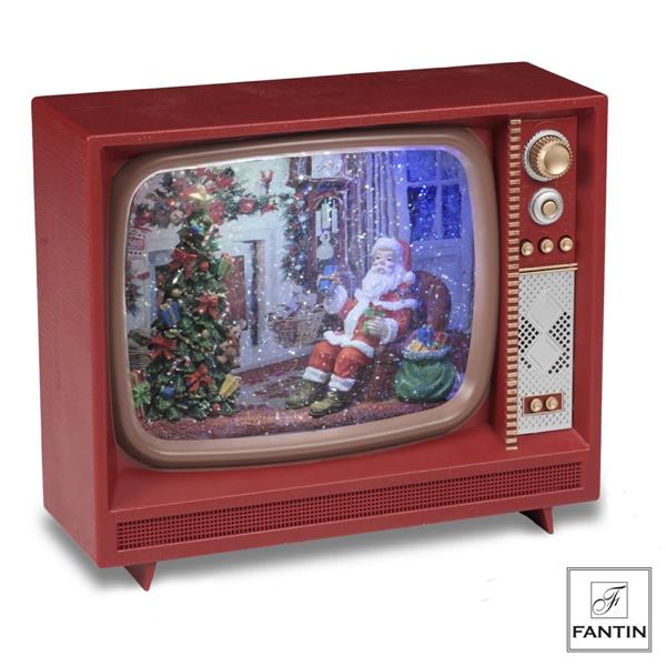 TV BOULE DE NEIGE LUCI LED MUSICA E MOVIMENTO CM. 24,8X8,6X21,3