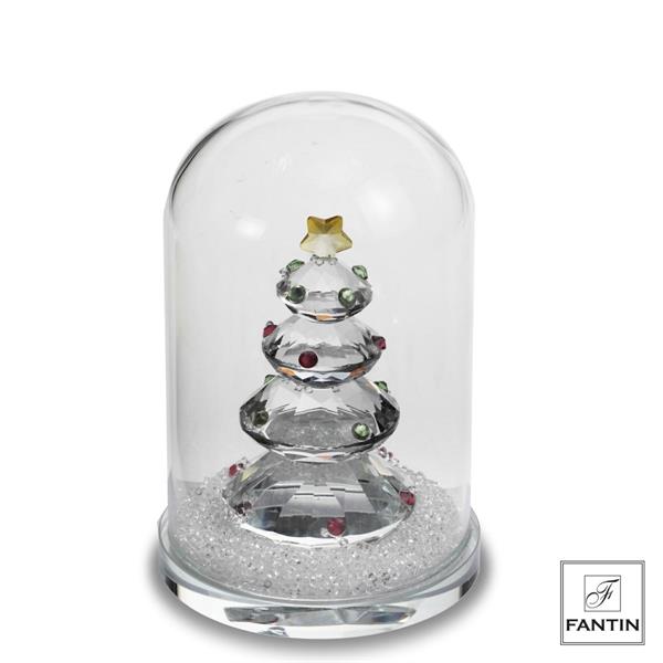 ALBERO DI NATALE CON STRASS CRISTALLO CM. Ø8,5XH13