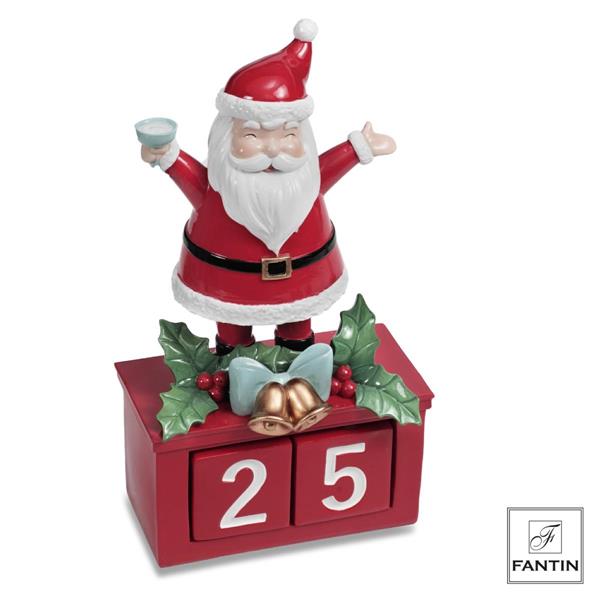 BABBO NATALE C/CALENDARIO RESINA CM.15X9,5XH27