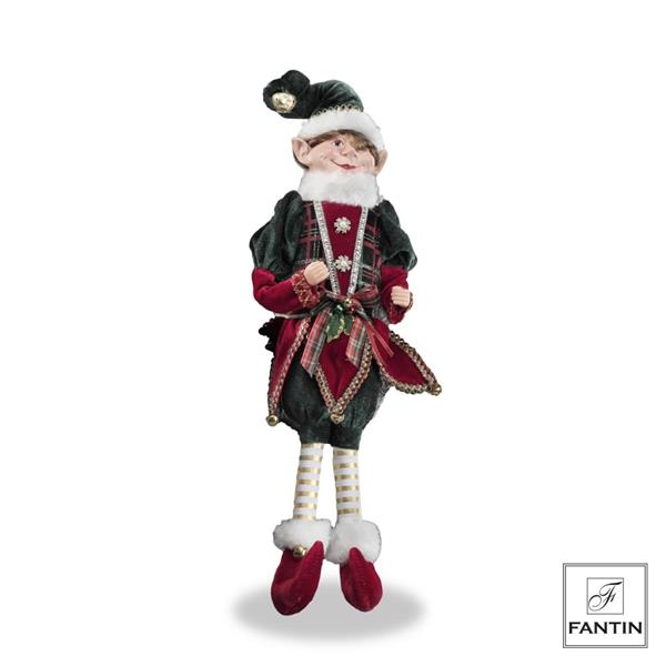 ELFO VERDE SCARPETTE ROSSE CM. 15X6,5XH50
