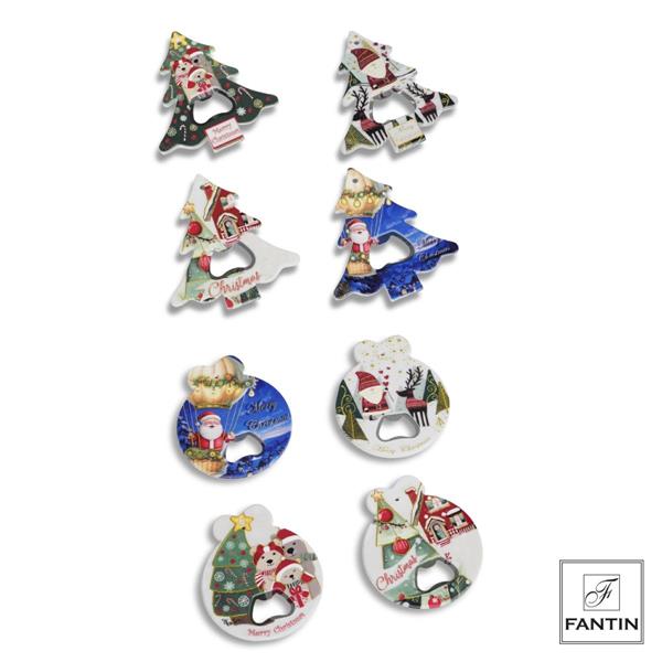 SET 24 APRIBOTTIGLIA ASS.CERAMICA CALAM.ALB.NATALE E PALLINA 8DECX3