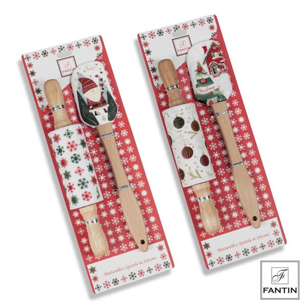 BOX 4 SET LECCAPENTOLA E MATTARELLO NAT SILIC 2DECORI-2X CM11X32H4,5