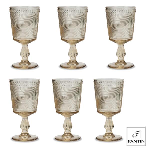SET 6 CALICI VINO VETRO AMBRA 320 ml