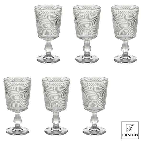 SET 6 CALICI VINO VETRO TRASPARENTI 320 ml