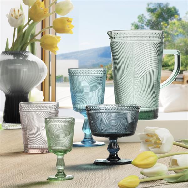 SET 6 CALICI VINO VETRO VERDI 320 ml