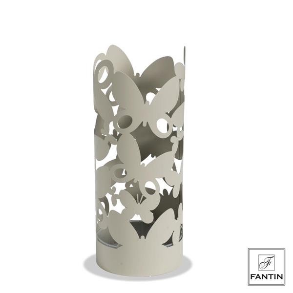 PORTA OMBRELLI FARFALLE BEIGE CM.19,5X19,5XH49