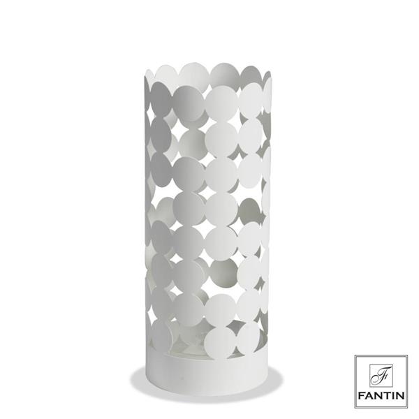 PORTA OMBRELLI CERCHI BIANCO CM.19,5X19,5XH49