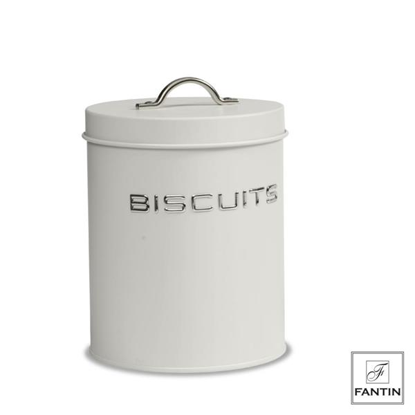 BISCOTTIERA LATTA BIANCA CM. Ø13,5XH17,5