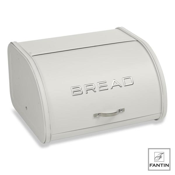 CONTENITORE PORTA PANE LATTA BIANCA CM. 30X26XH17