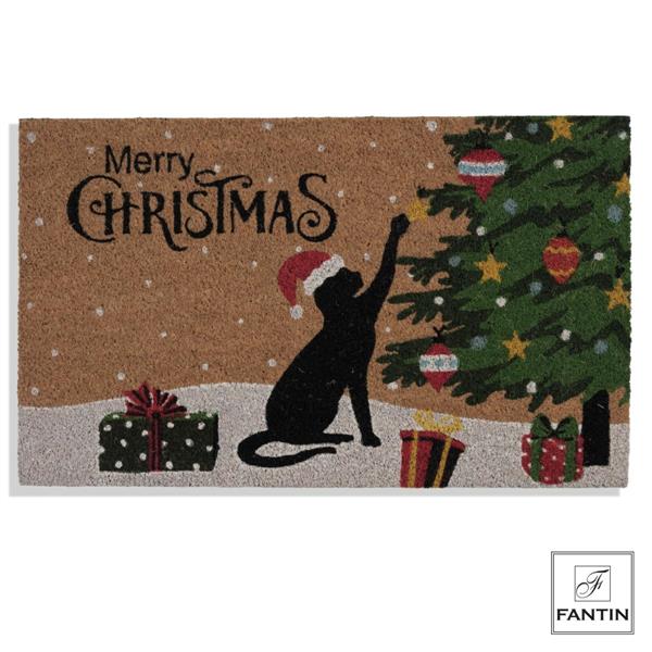 ZERBINO GATTO CON ALBERO E REGALI CM. 45X75