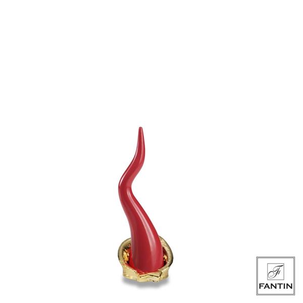 CORNO ROSSO BASE ORO CM.6,5XH15