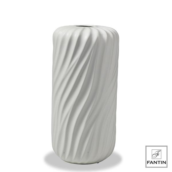 VASO CERAMICA DUNE BIANCO CM. Ø18XH36