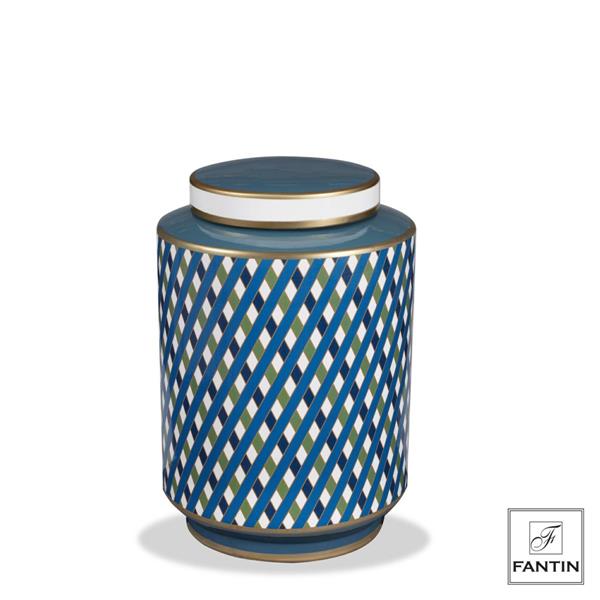 VASO POTICHE CERAMICA INTRECCI CM. Ø22,5XH34