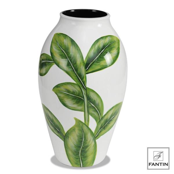 VASO CERAMICA FOGLIE CM. Ø23,3XH40,6