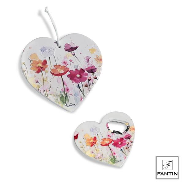 SET SOTTOPENTOLA-APRIB.CALAM CER CUORE GIOIA FLOREALE CM.15X15-8,3X9