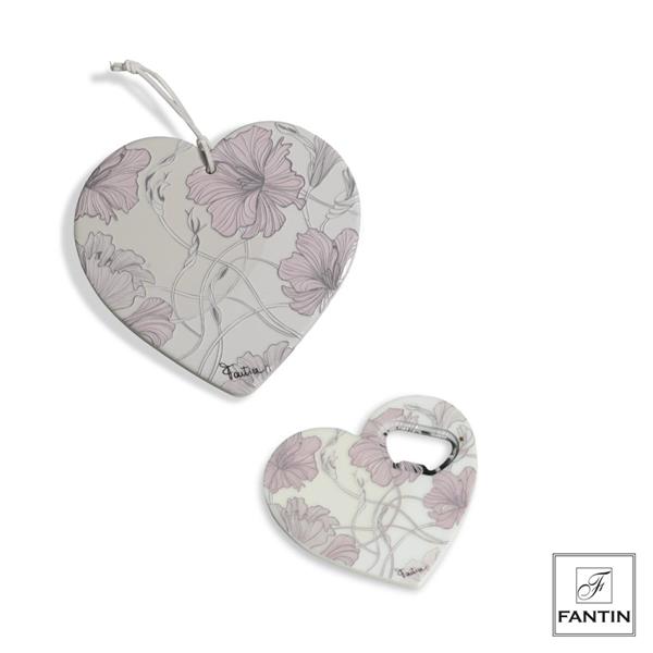 SET SOTTOPENTOLA-APRIBOTTIGLIA CALAM CER CUORE IBISCO CM.15X15-8,3X9
