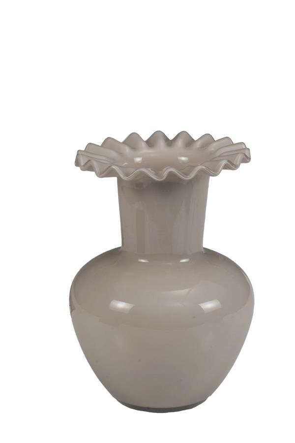 VASO VETRO VOLANT CREMA CM. Ø21XH31