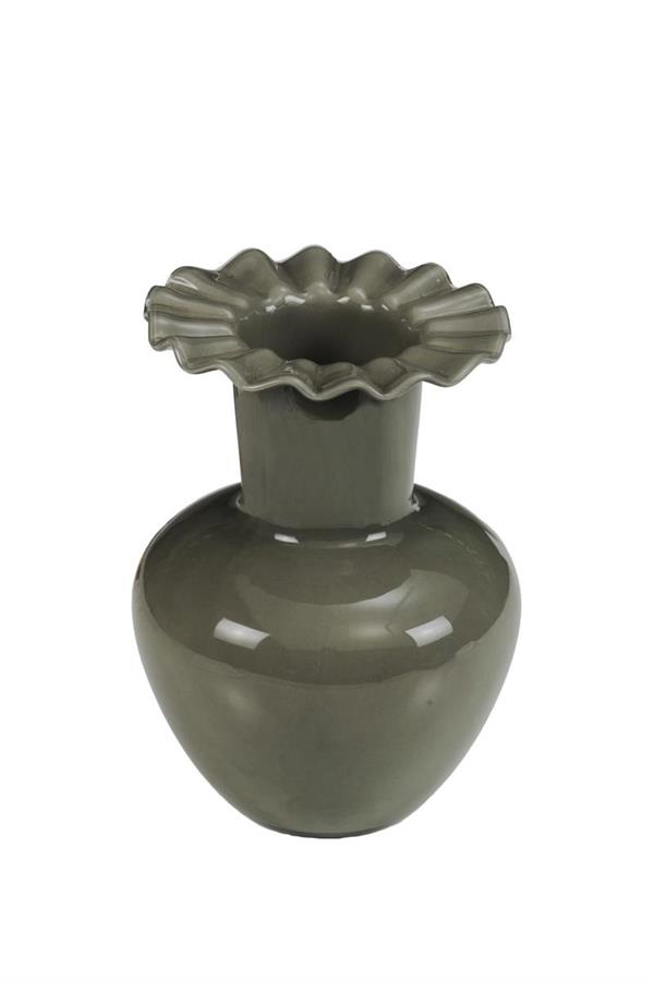 VASO VETRO VOLANT VERDE CM. Ø21XH31