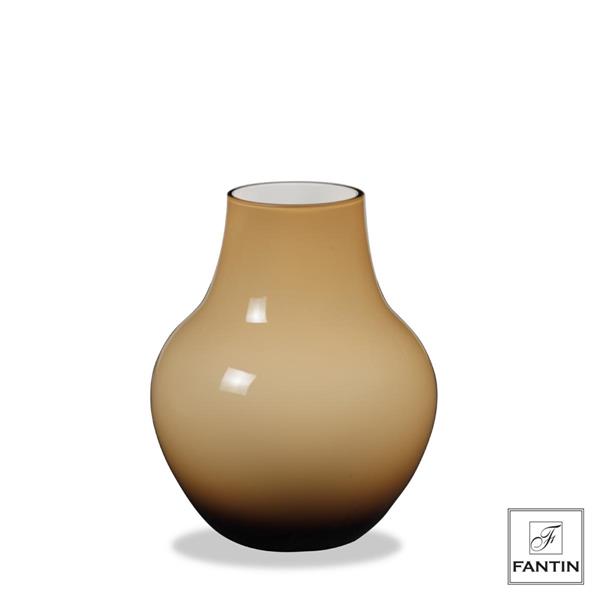 VASO VETRO GOCCIA AMBRA CM. Ø21,5 X H26