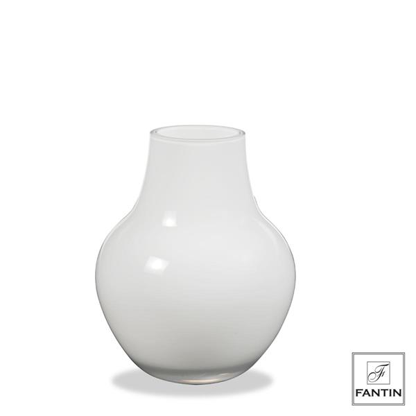 VASO VETRO GOCCIA BIANCO CM. Ø21,5 X H26