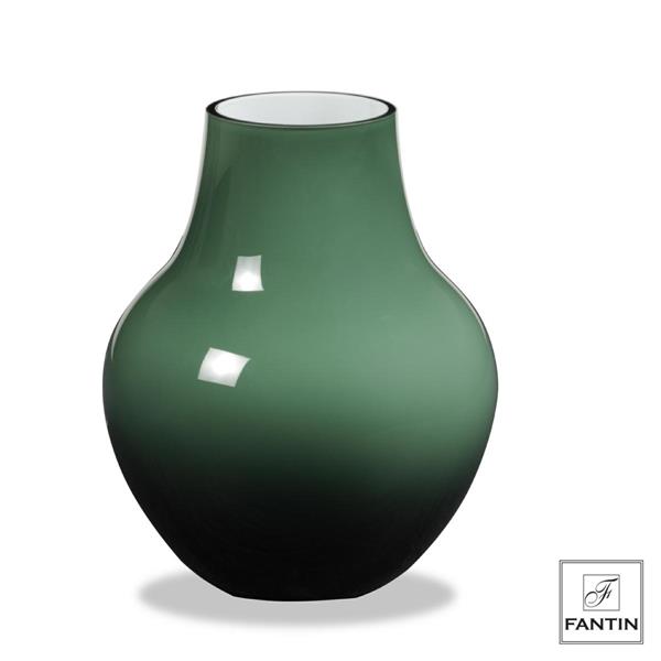 VASO VETRO GOCCIA VERDE CM. Ø25 X H30