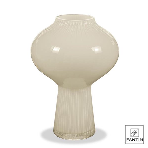 VASO VETRO FUNGO BEIGE CM. Ø22 X H30