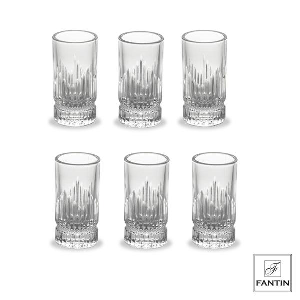 SET 6 BICCHIERI LIQUORE VETRO 30 ml